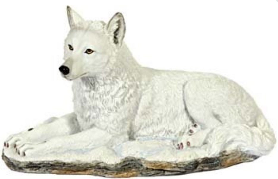 White Wolf Adult, Lying Resin