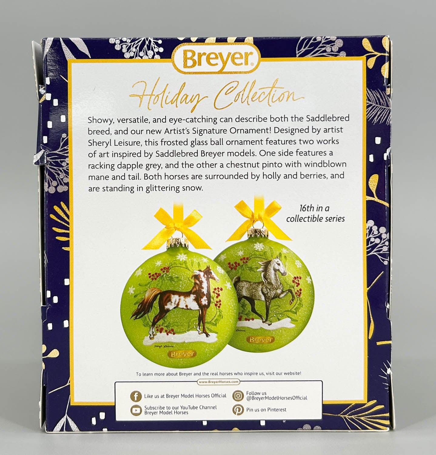 2024 Holiday Artist Signature Ornament ~ Saddlebreds