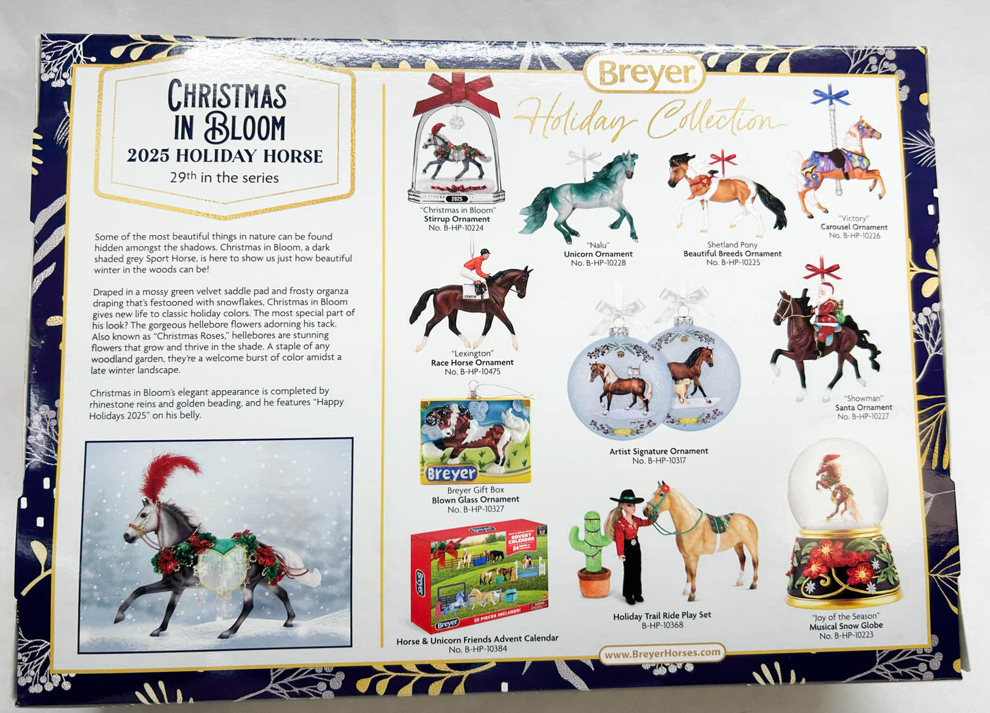 2025 Holiday Horse - Flash ~ Christmas In Bloom