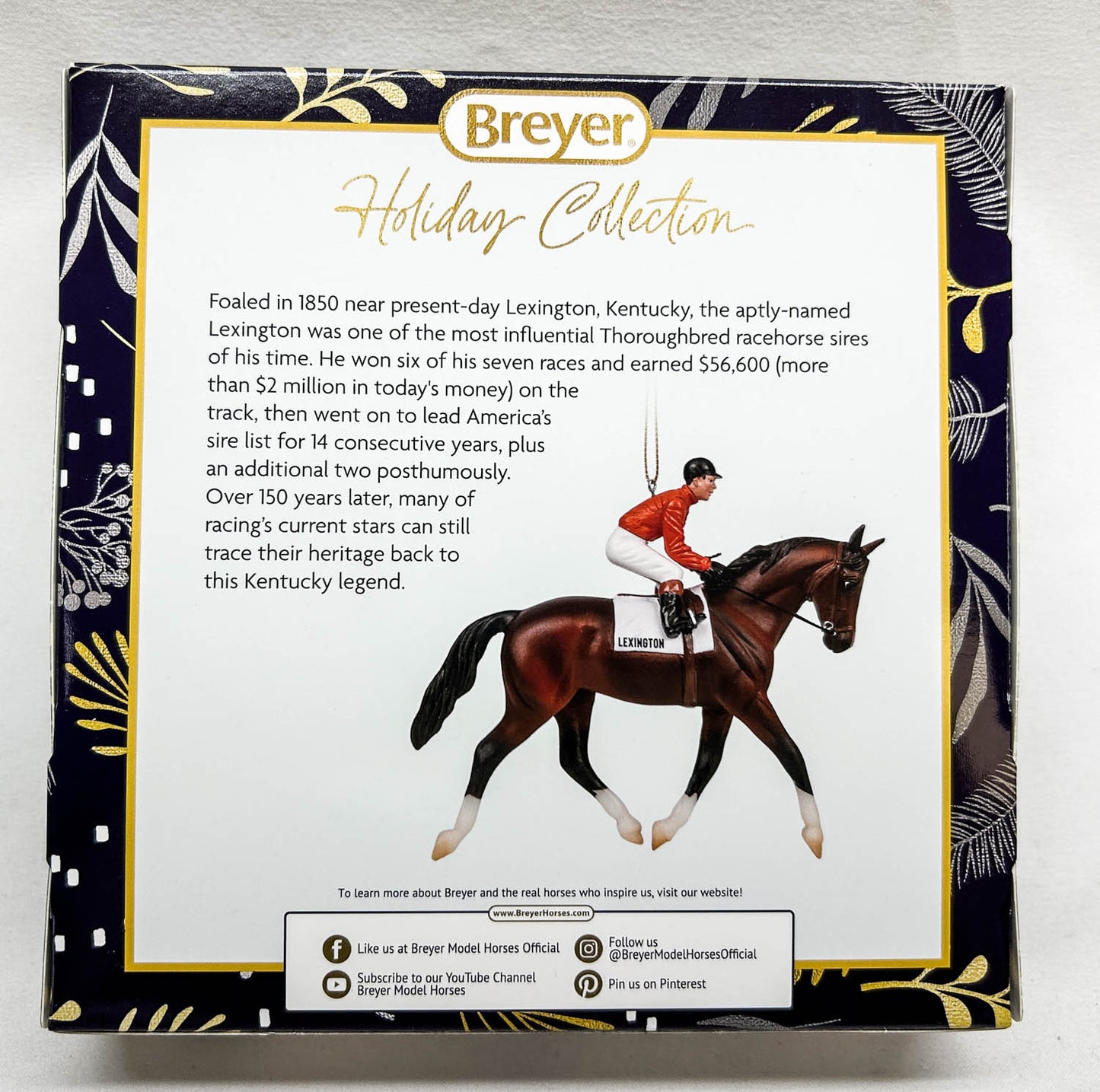 2025 Holiday Racehorse Ornament ~ Lexington