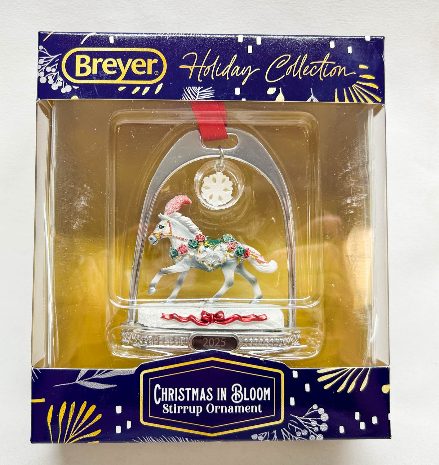 2025 Holiday Stirrup Ornament ~ Christmas In Bloom