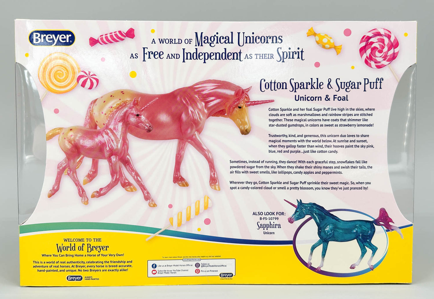 Haflinger Mare and Foal ~ Cotton Sparkle & Sugar Puff - Unicorn & Foal Set