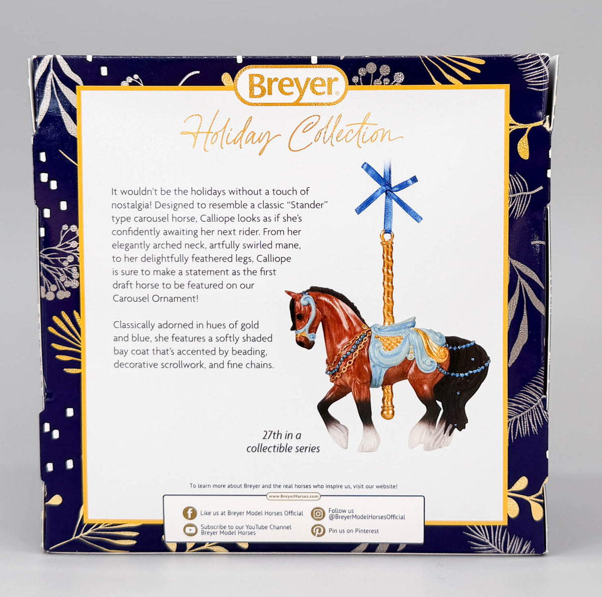 2026 Holiday Carousel Ornament ~ Calliope