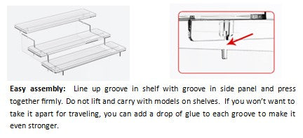 Clear Shelving, 3-Tier for Stablemates, LEGO MiniFigures and more