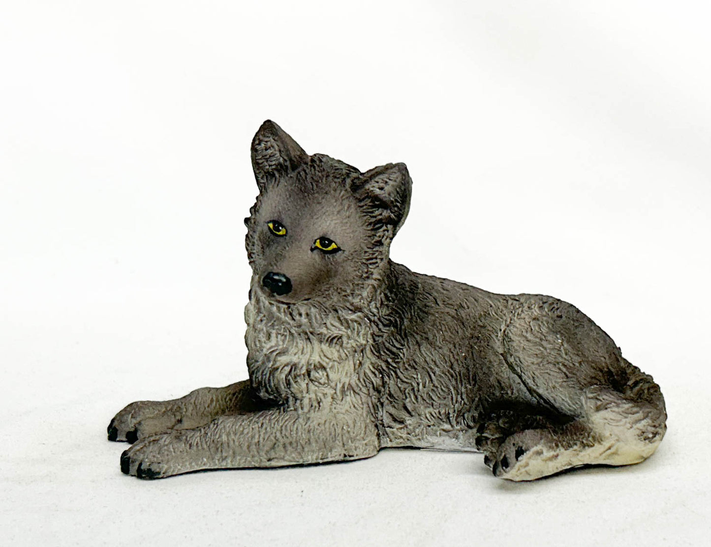 Grey Wolf Puppy, Lying Resin