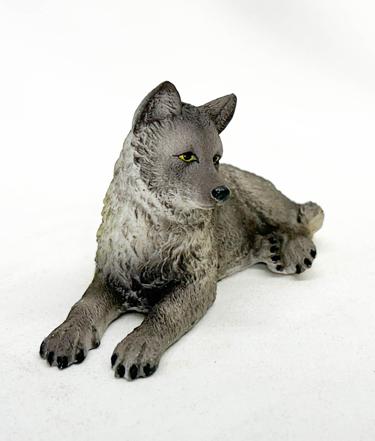 Grey Wolf Puppy, Lying Resin