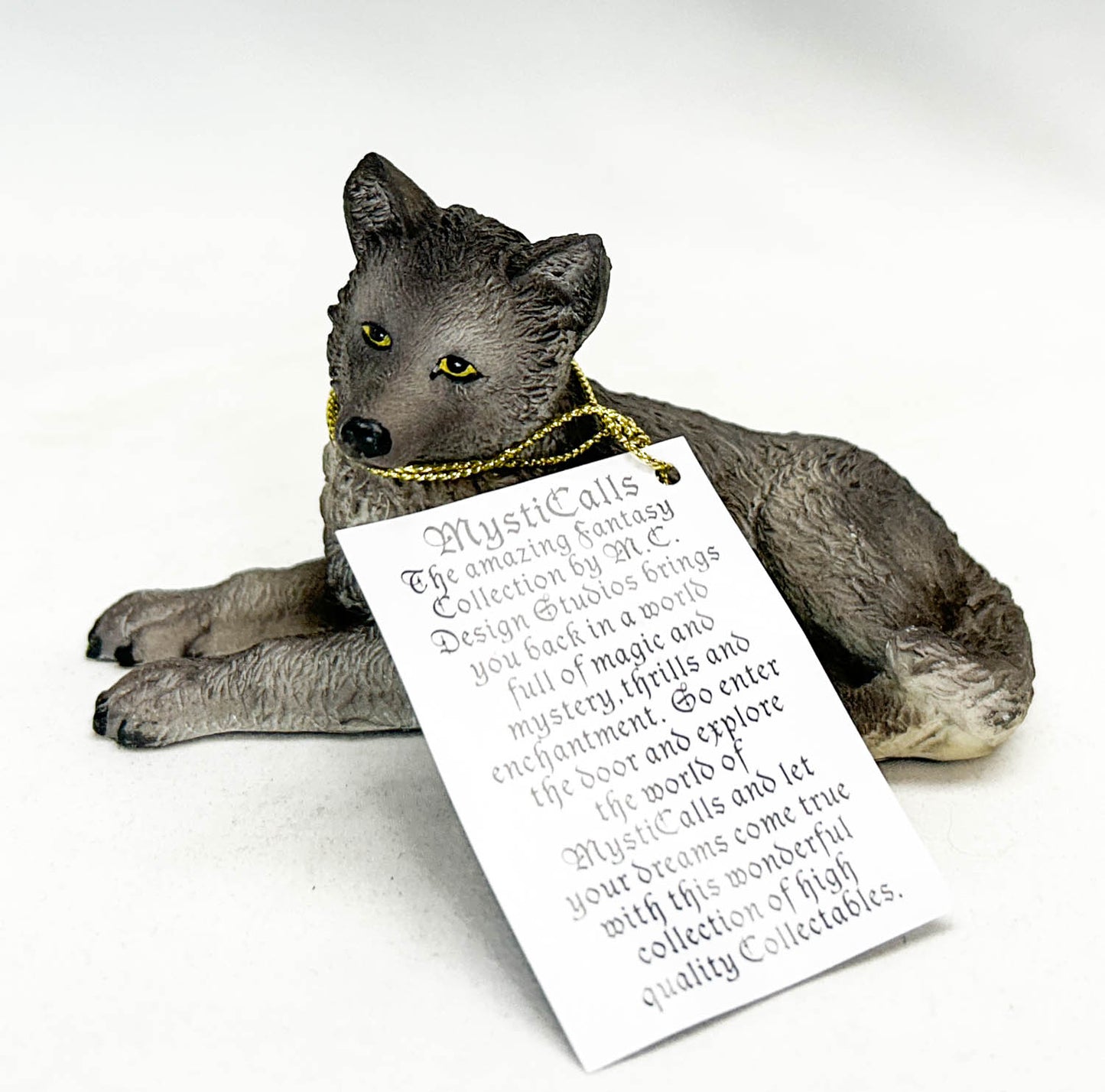 Grey Wolf Puppy, Lying Resin