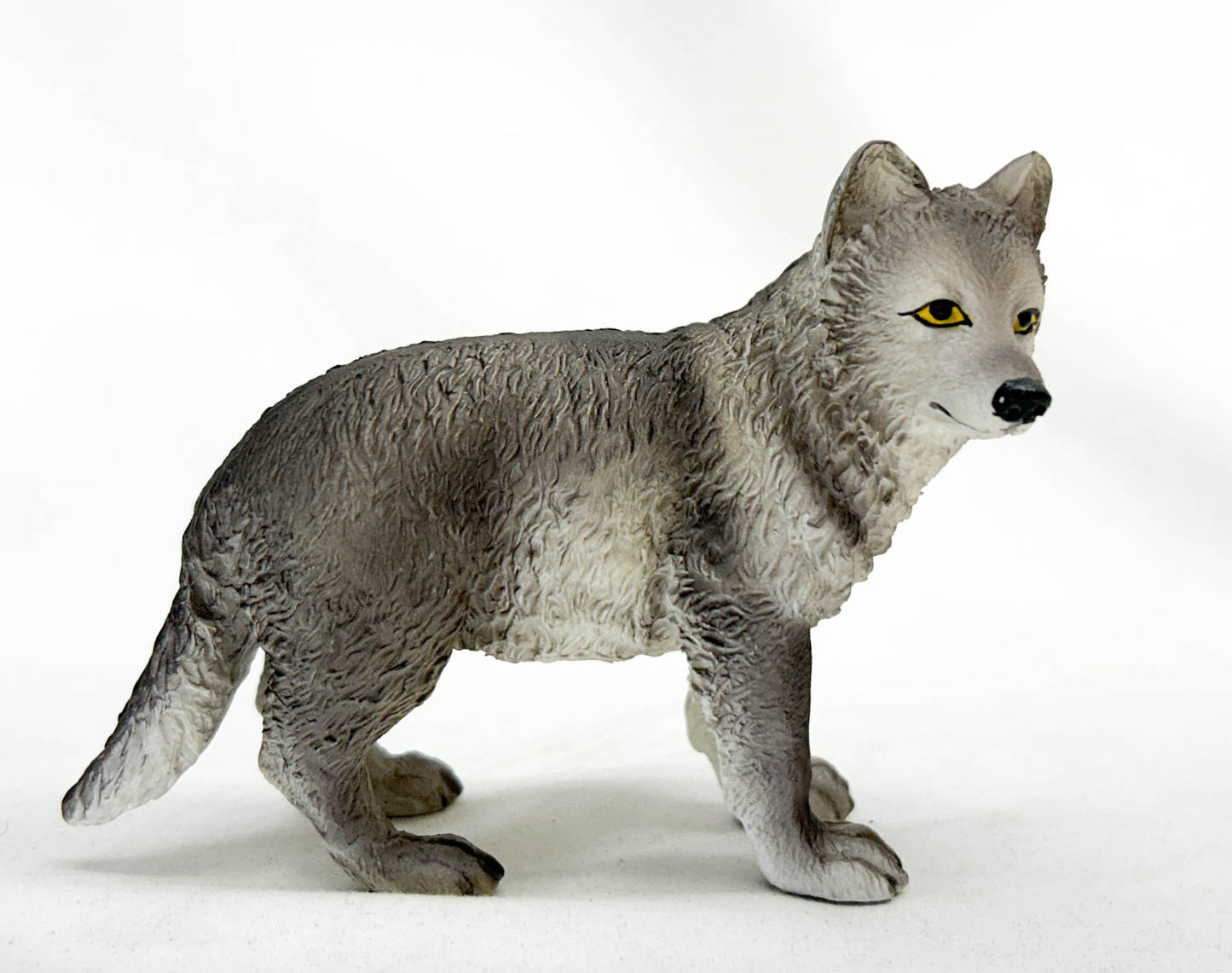 Grey Wolf Puppy, Standing Resin