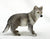 Grey Wolf Puppy, Standing Resin