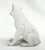 White Wolf Puppy, Sitting Resin