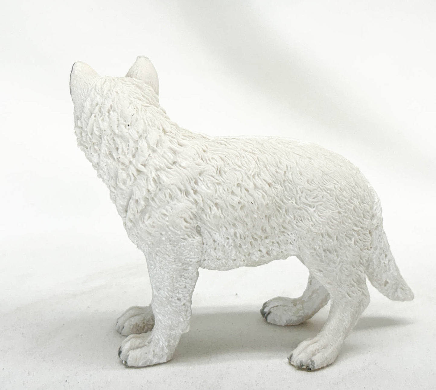 White Wolf Puppy, Standing Resin