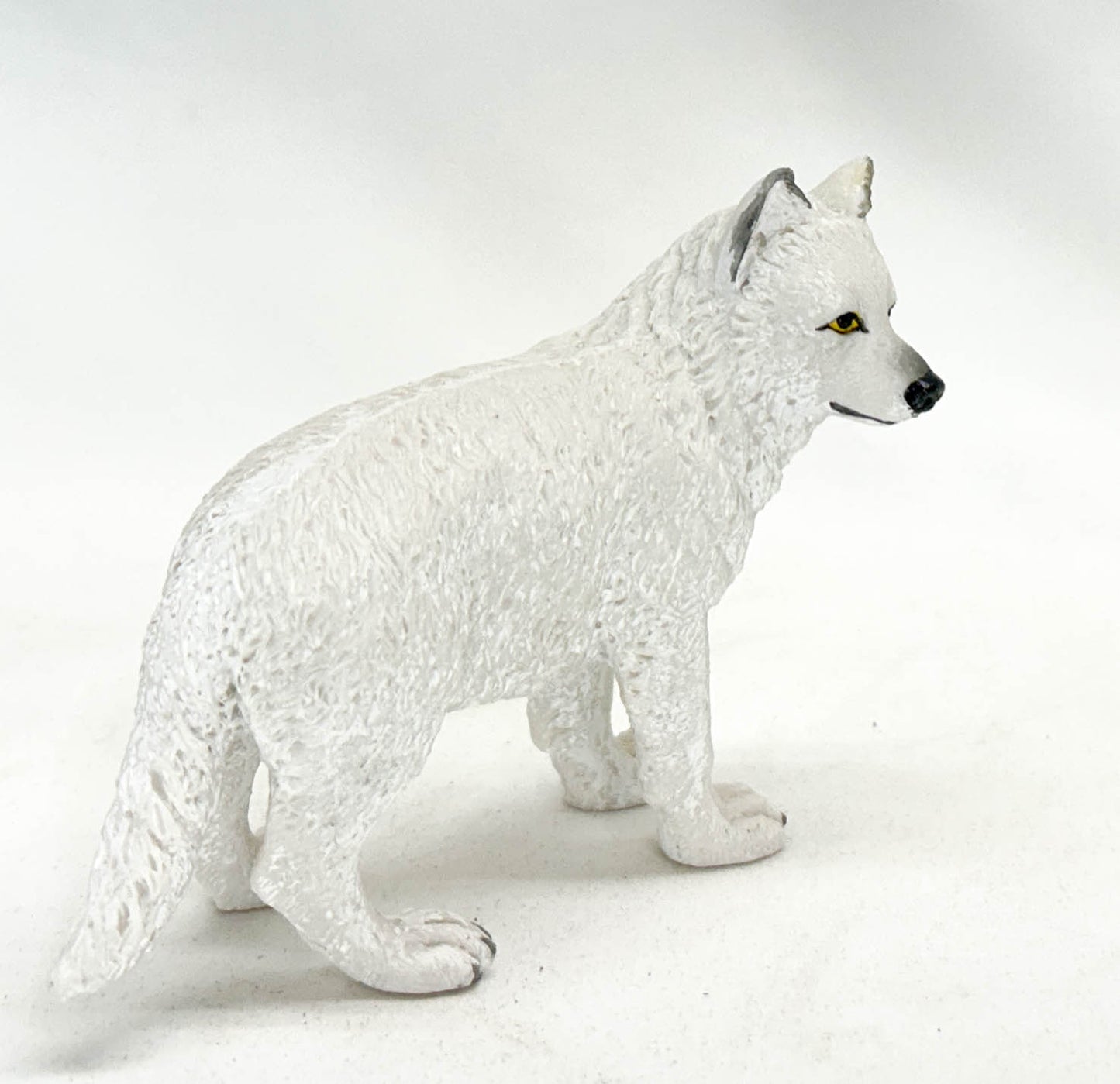 White Wolf Puppy, Standing Resin