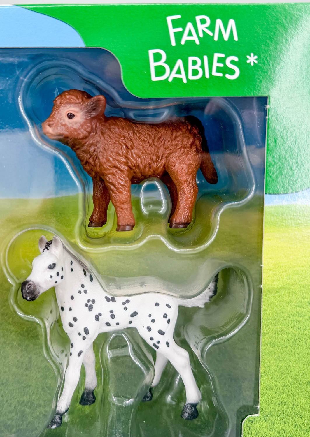Farm Babies Play Set (Horse Foal , Donkey Foal, Piglet, Highland Calf)