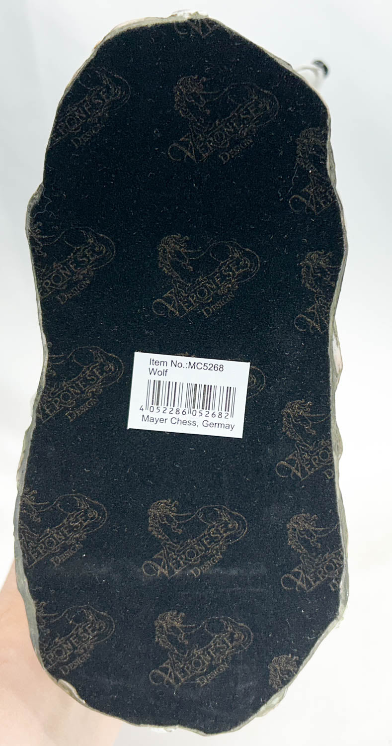 White Wolf Adult, Standing Resin