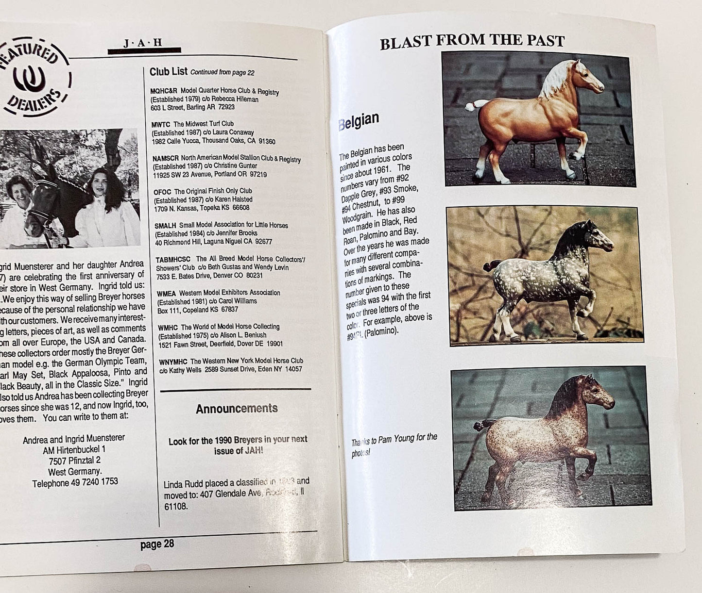 Just About Horses Magazine Vol. 16 No. 4, 1989, Sept/Oct
