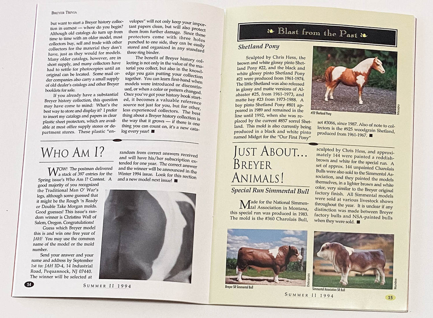 Just About Horses Magazine Vol. 21 No. 3, 1994 Summer 2