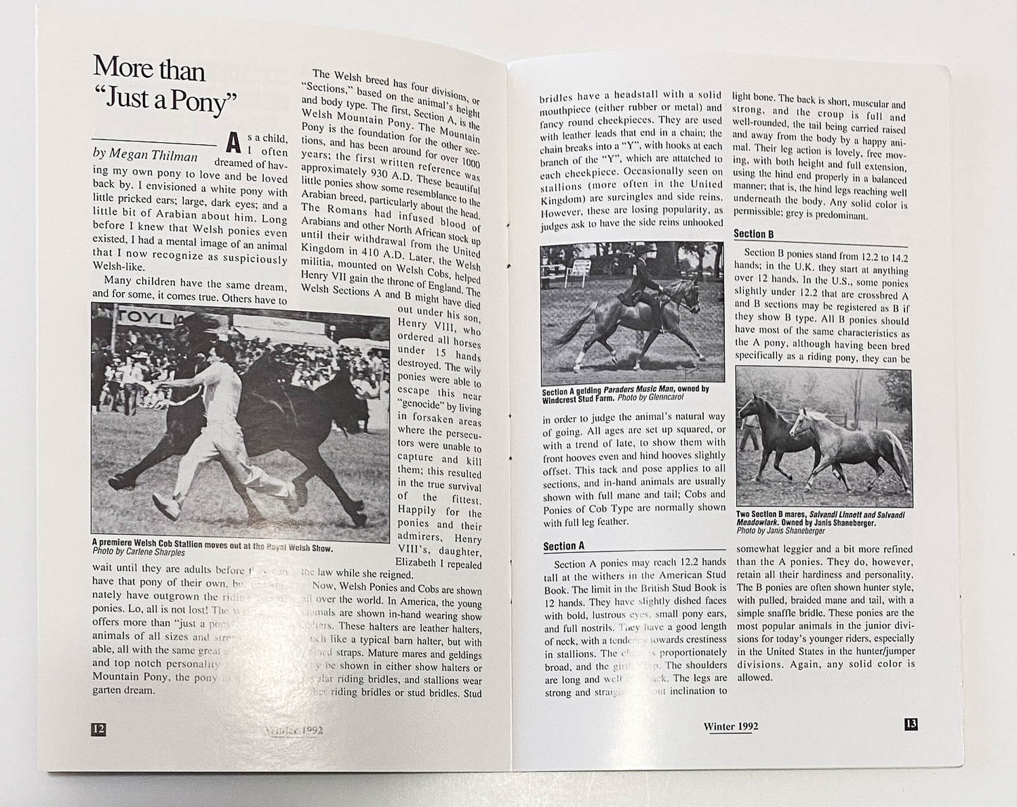 Just About Horses Magazine Vol. 19 No. 5, 1992 Winter