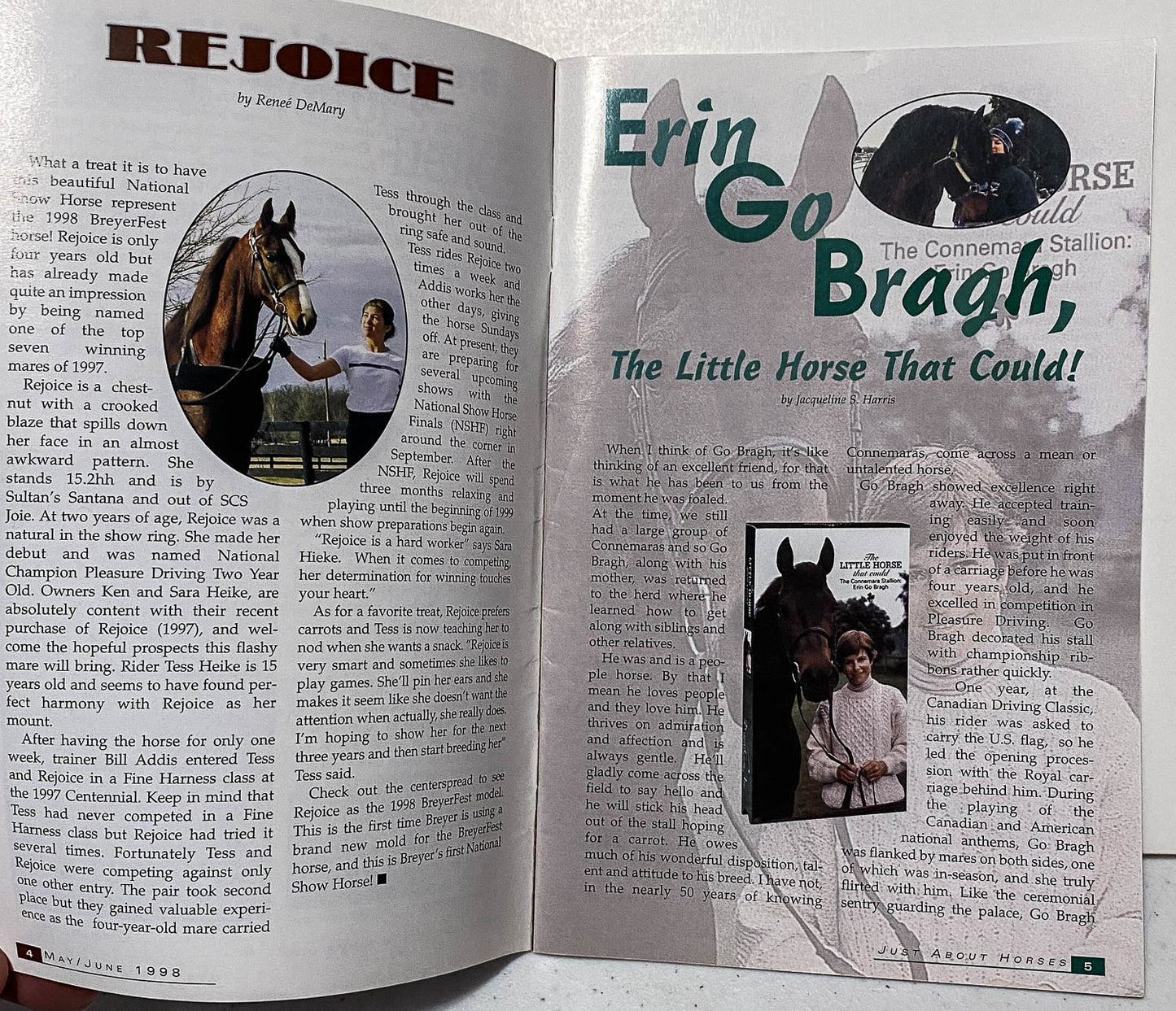 Just About Horses Magazine Vol. 25 No. 3, 1998 May/June