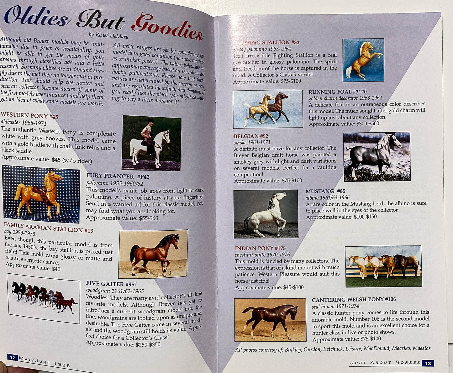 Just About Horses Magazine Vol. 25 No. 3, 1998 May/June