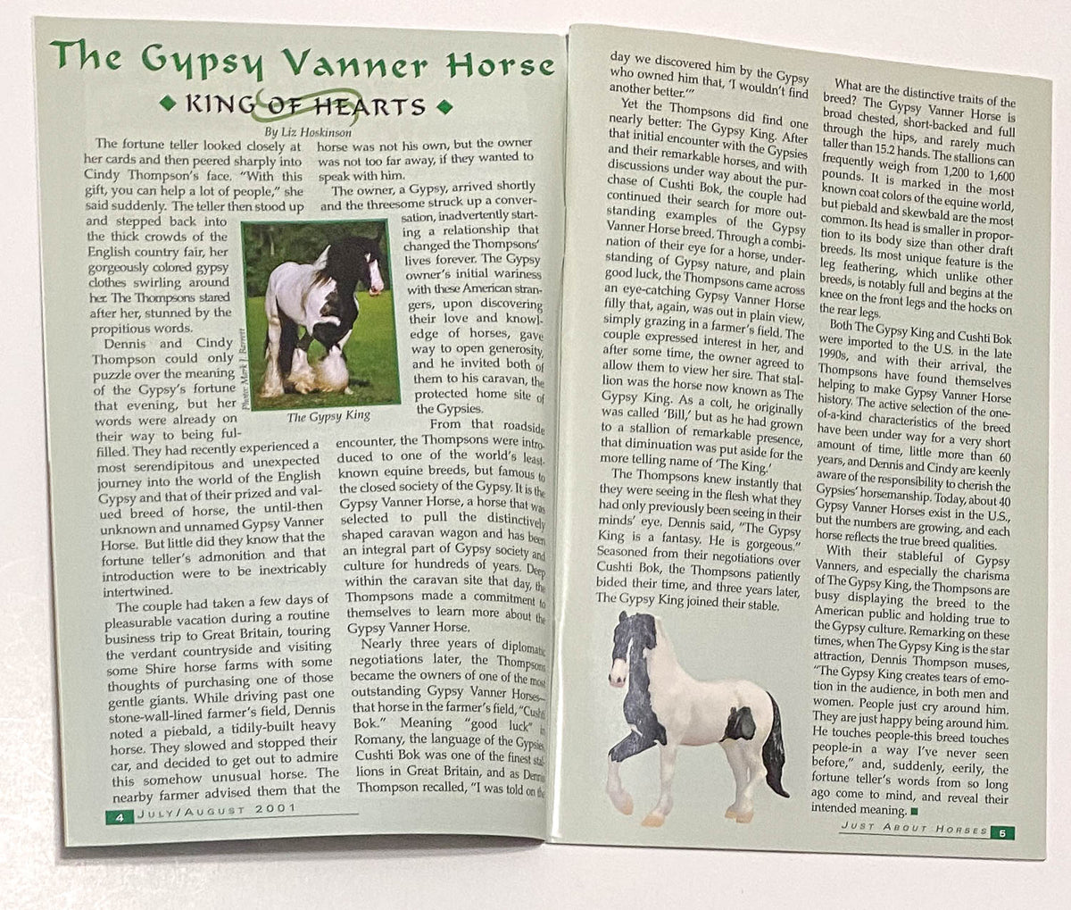 Just About Horses Magazine Vol. 28, No. 4, 2001 July/Aug