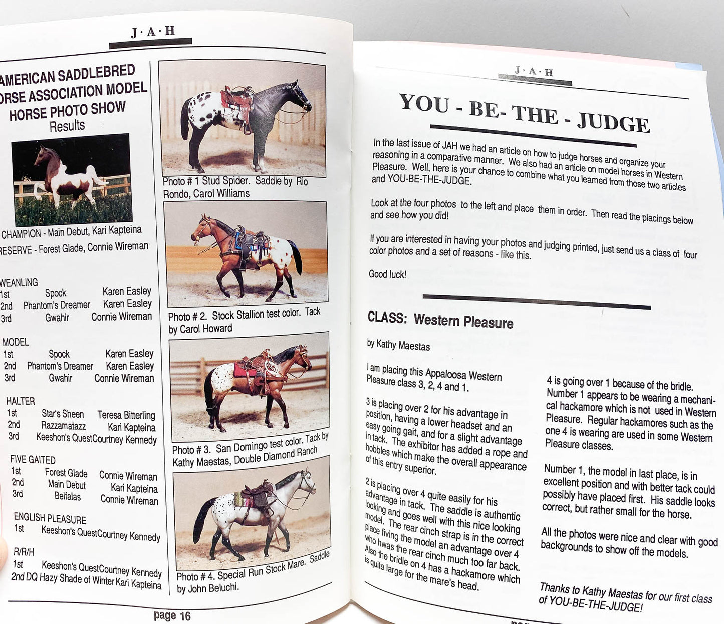 Just About Horses Magazine Vol. 16 No. 3, 1989, July/Aug