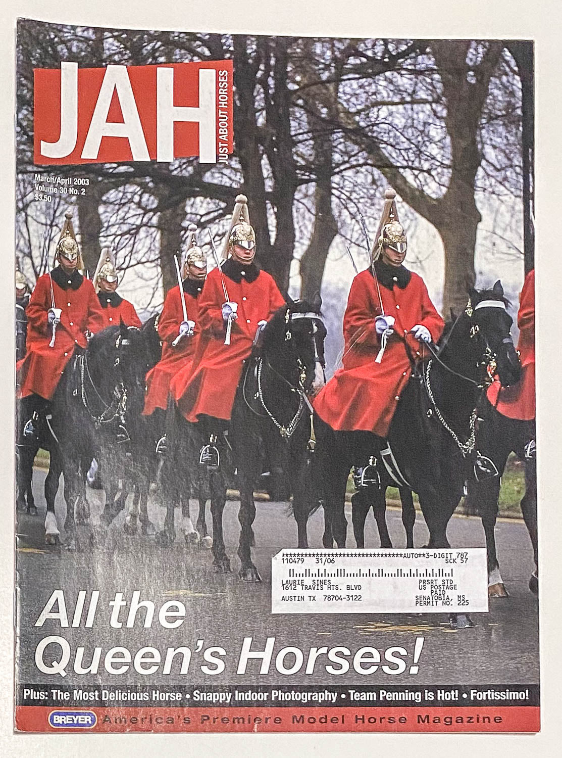Just About Horses Magazine Vol. 30, No. 2, 2003 Mar/Apr