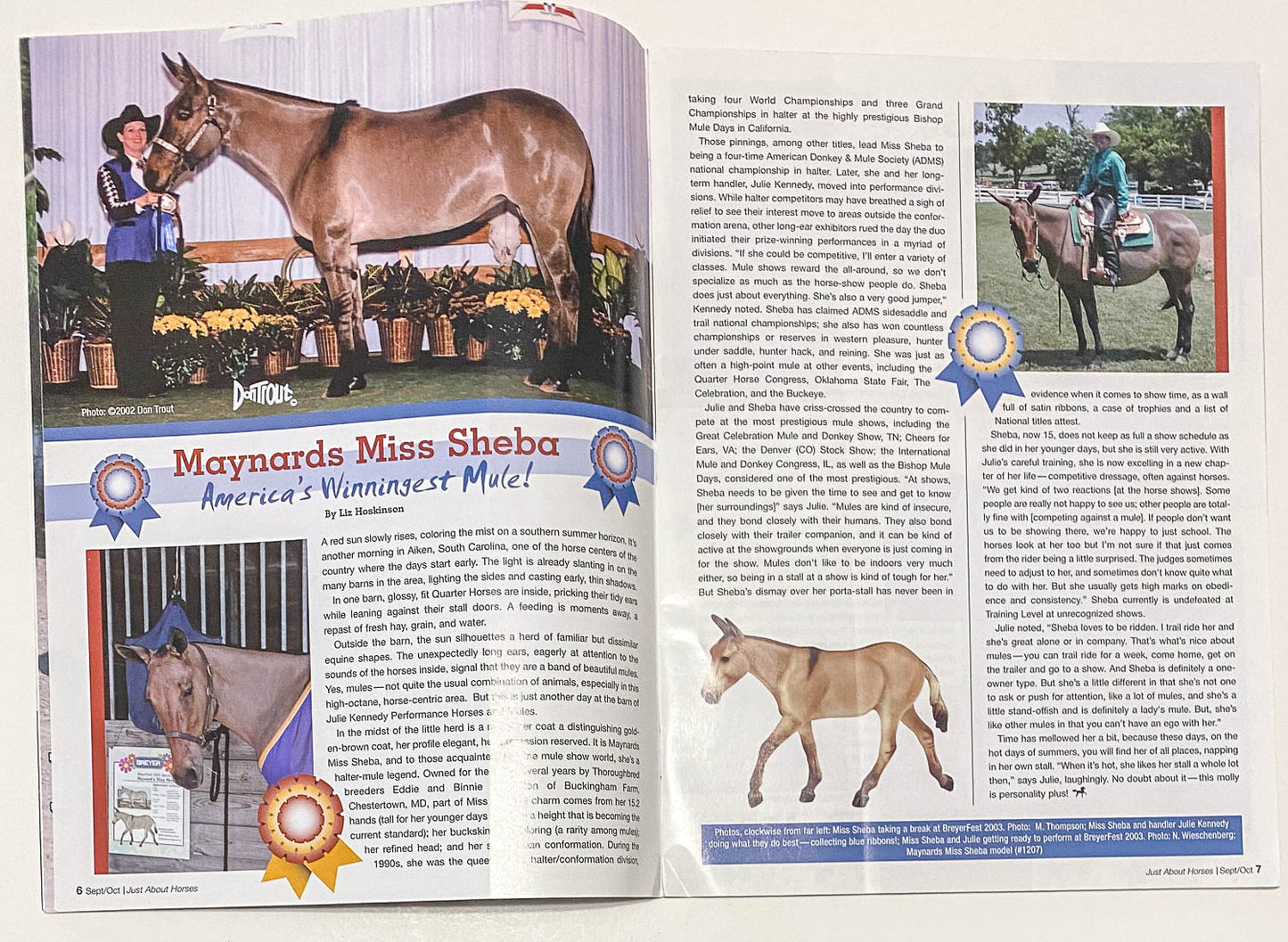 Just About Horses Magazine Vol. 30, No. 5, 2003 Sept/Oct