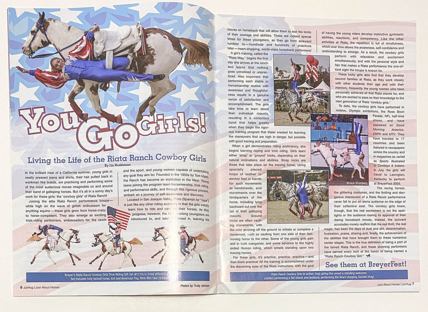 Just About Horses Magazine Vol. 30, No. 4, 2003 July/Aug