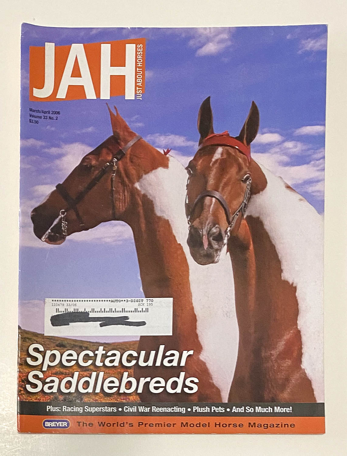 Just About Horses Magazine Vol. 33, No. 2, 2006 Mar/Apr