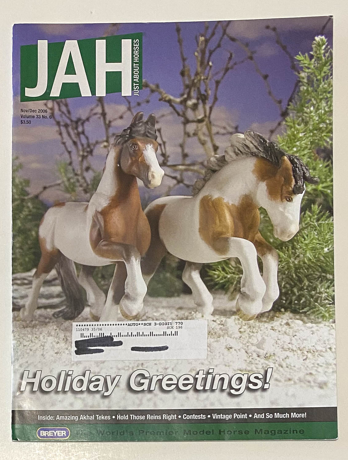 Just About Horses Magazine Vol. 33, No. 6, 2006 Nov/Dec