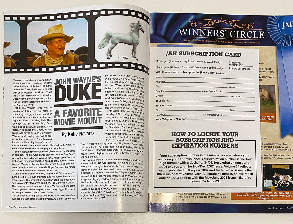 Just About Horses Magazine Vol. 34, No. 5, 2007 Sept/Oct