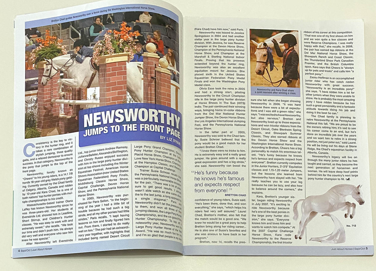 Just About Horses Magazine Vol. 35, No. 5, 2008 Sept/Oct