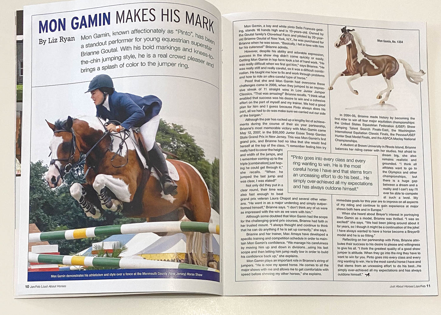 Just About Horses Magazine Vol. 36, No. 1, 2009 Jan/Feb