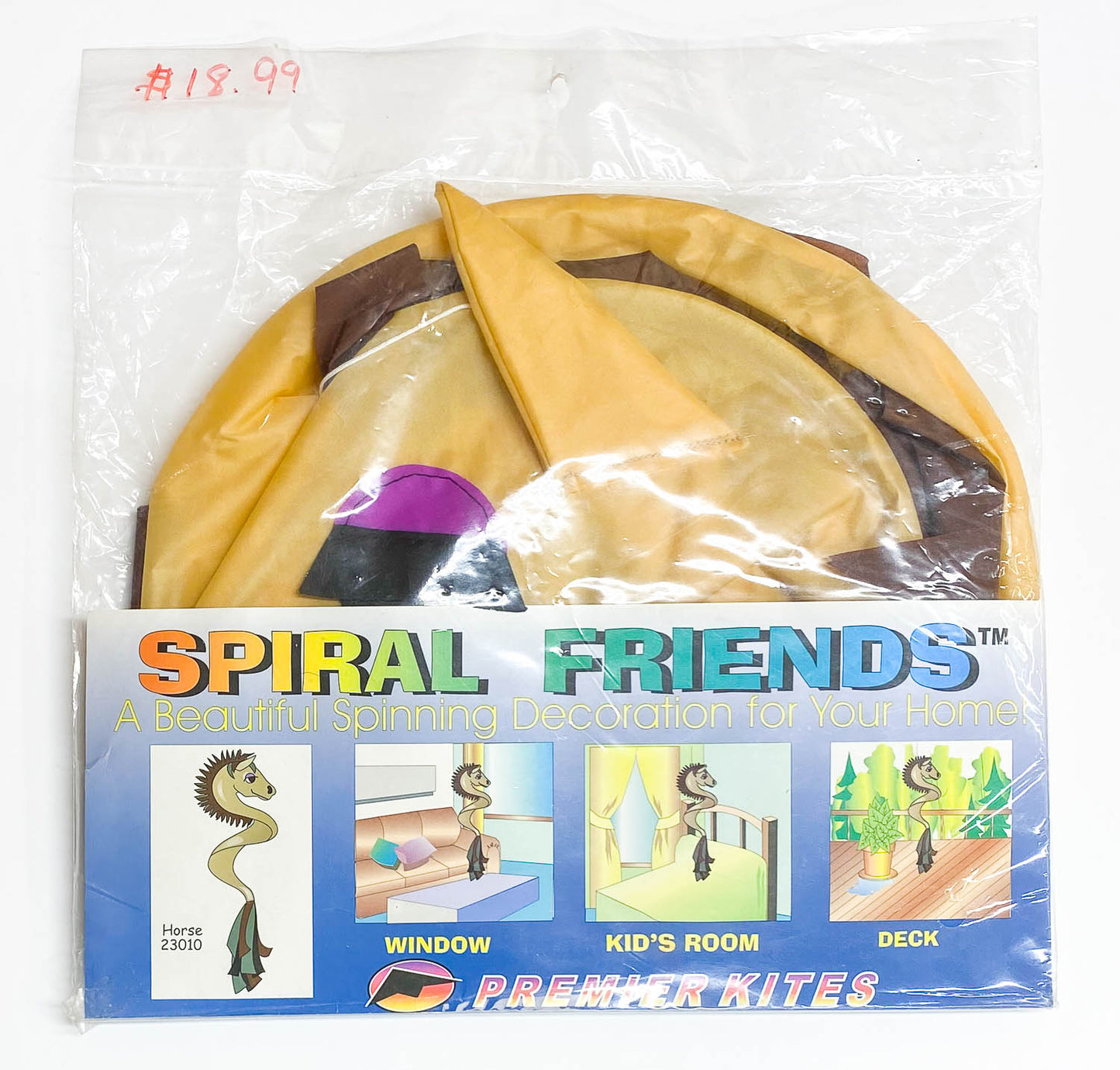 Spiral Friends Hanging Horse Wind Spinner