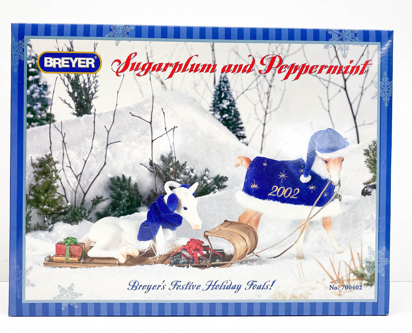 2002 Holiday Horses - Amber & Ashley ~ Sugarplum & Peppermint - SEALED!