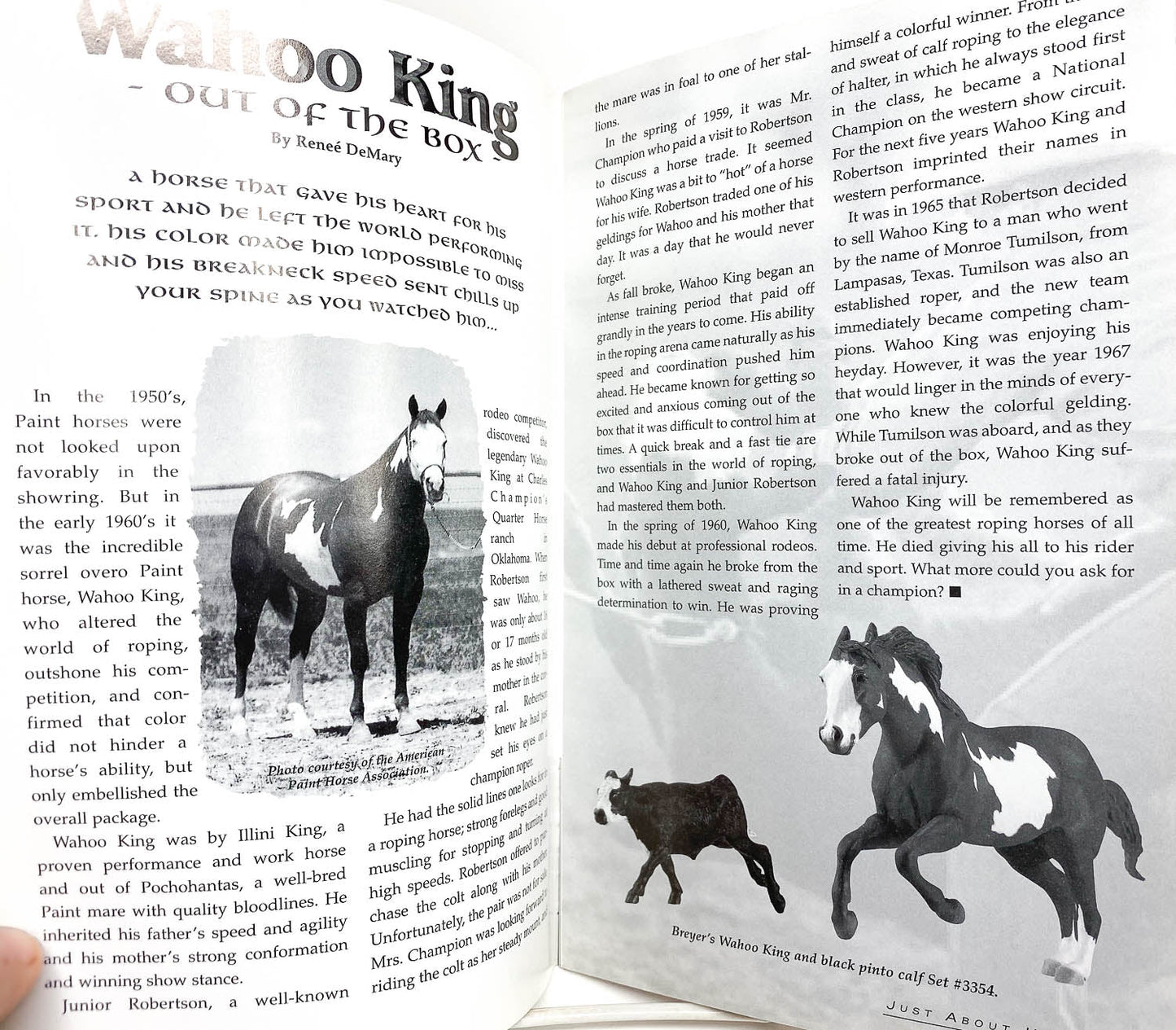 Just About Horses Magazine Vol. 26, No. 3, 1999 May/June