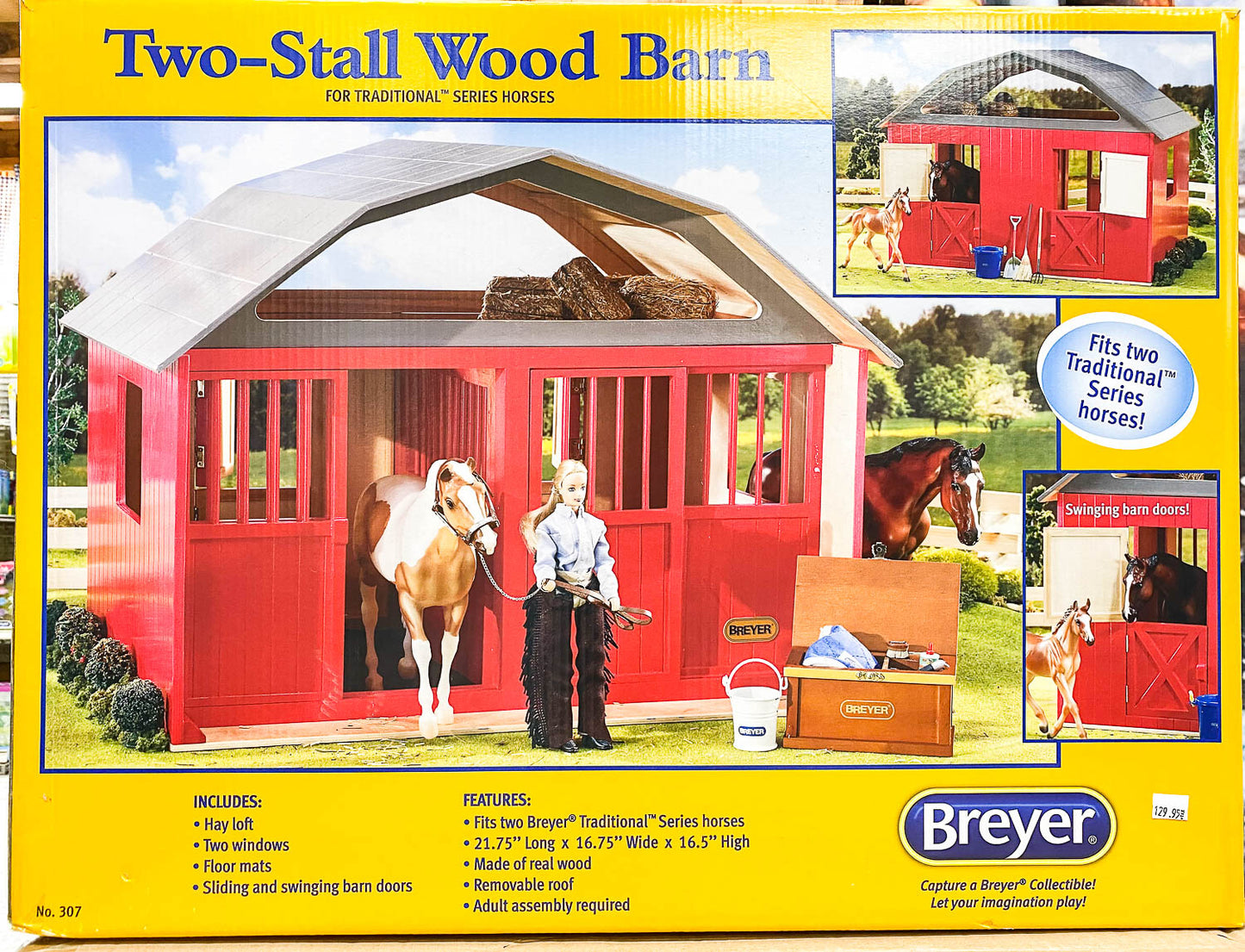 Two-Stall Wood Barn - Traditional Size