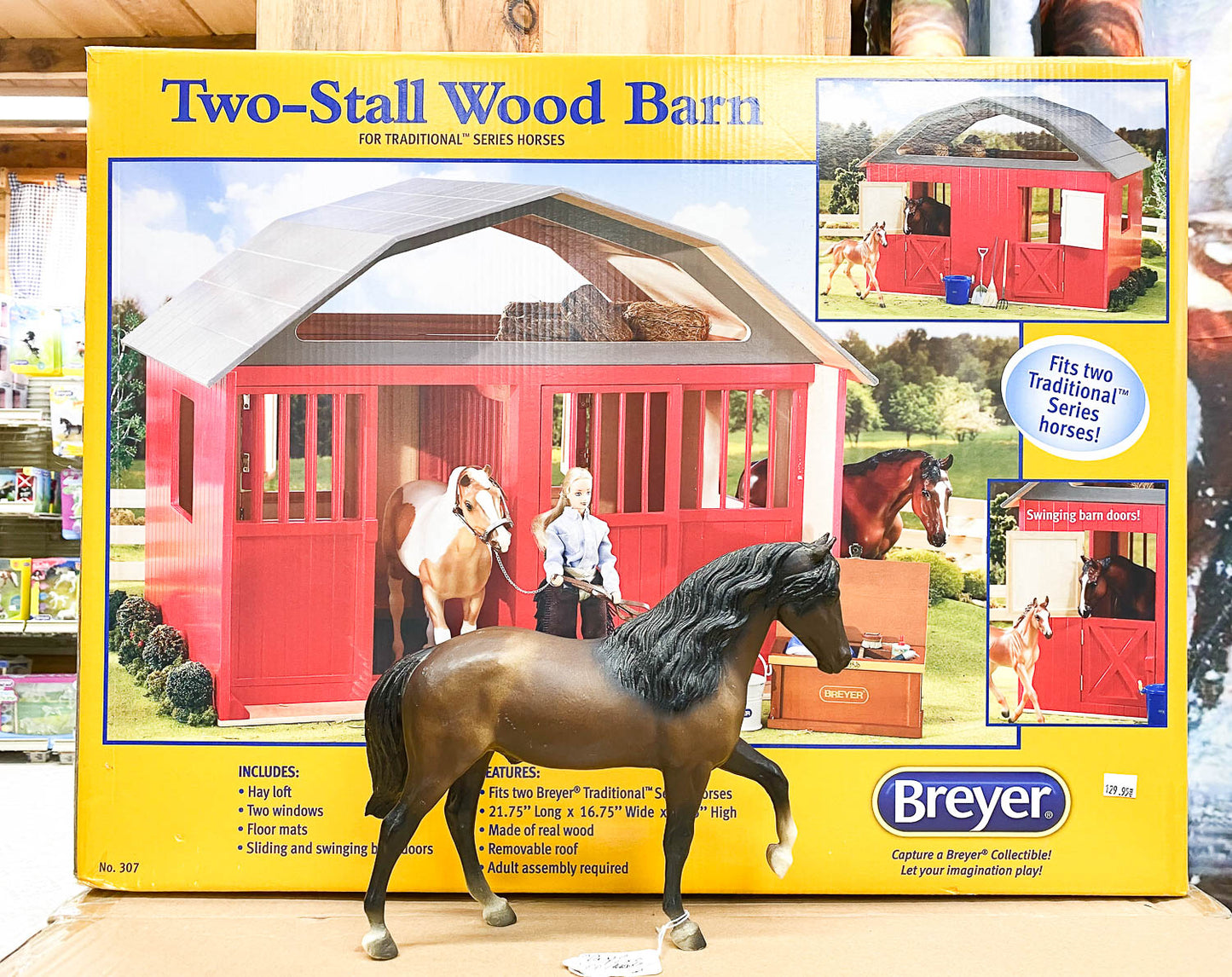 Two-Stall Wood Barn - Traditional Size