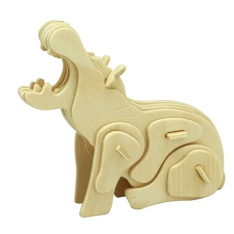 3D Wood Puzzle ~ 6-pk of Assorted Wild Animals