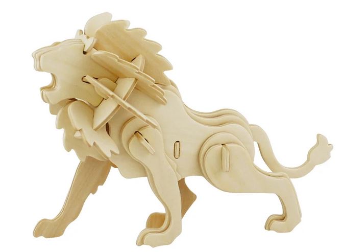 3D Wood Puzzle with Paint Kit ~ Lion