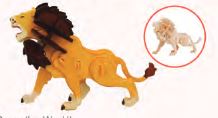 3D Wood Puzzle with Paint Kit ~ Lion