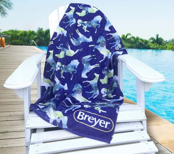 Breyer Beach Towel - Blue Horses