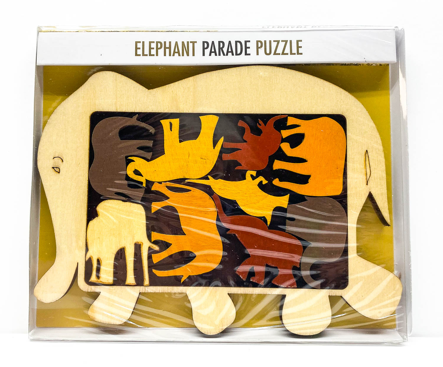 Wood Puzzle:  Elephant Parade