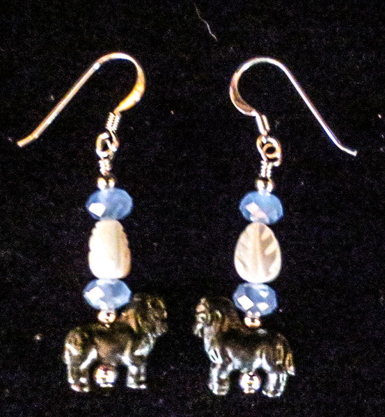 Dangly Beaded Horse Earrings