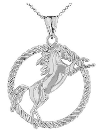 Sterling Silver Wild Stallion Necklace